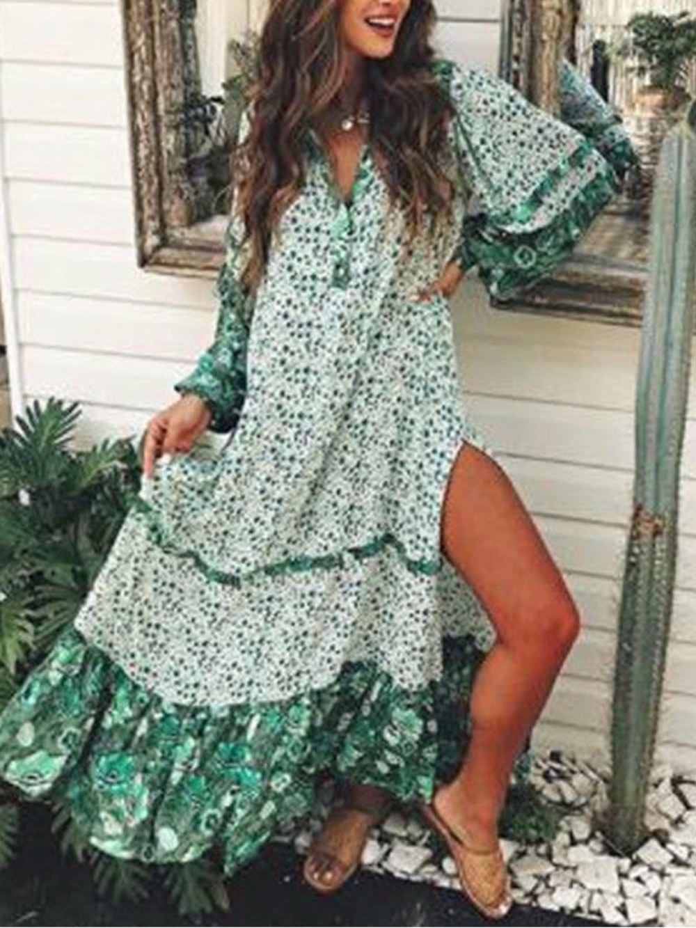 Spell and the Gypsy Winona Gown  Boho Floral Maxi Dress New with Tags size XS